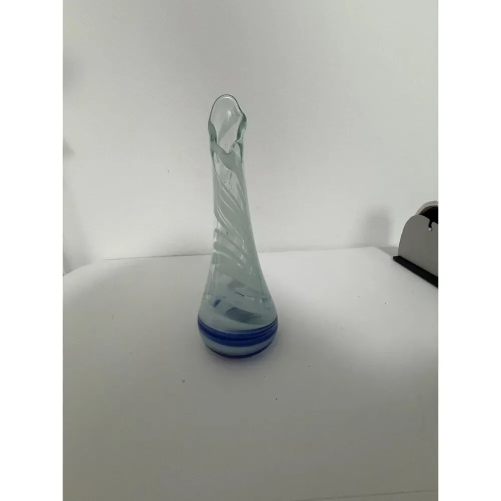 Blown Glass/ Art Glass Swung Vase.